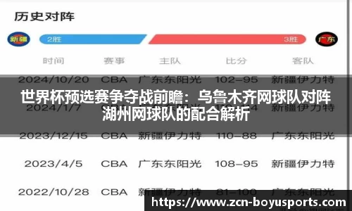 世界杯预选赛争夺战前瞻：乌鲁木齐网球队对阵湖州网球队的配合解析